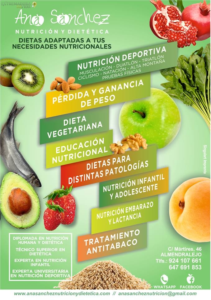 Nutricionista dietetíca en Almendralejo Ana Sanchez
