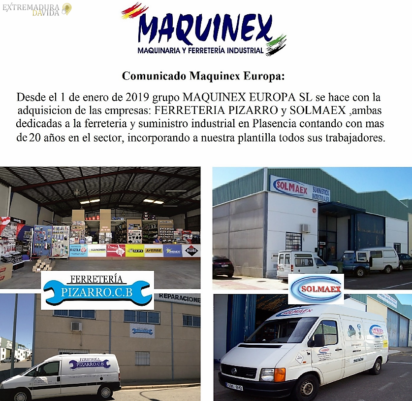Ferretería industrial Extremadura Maquinex 