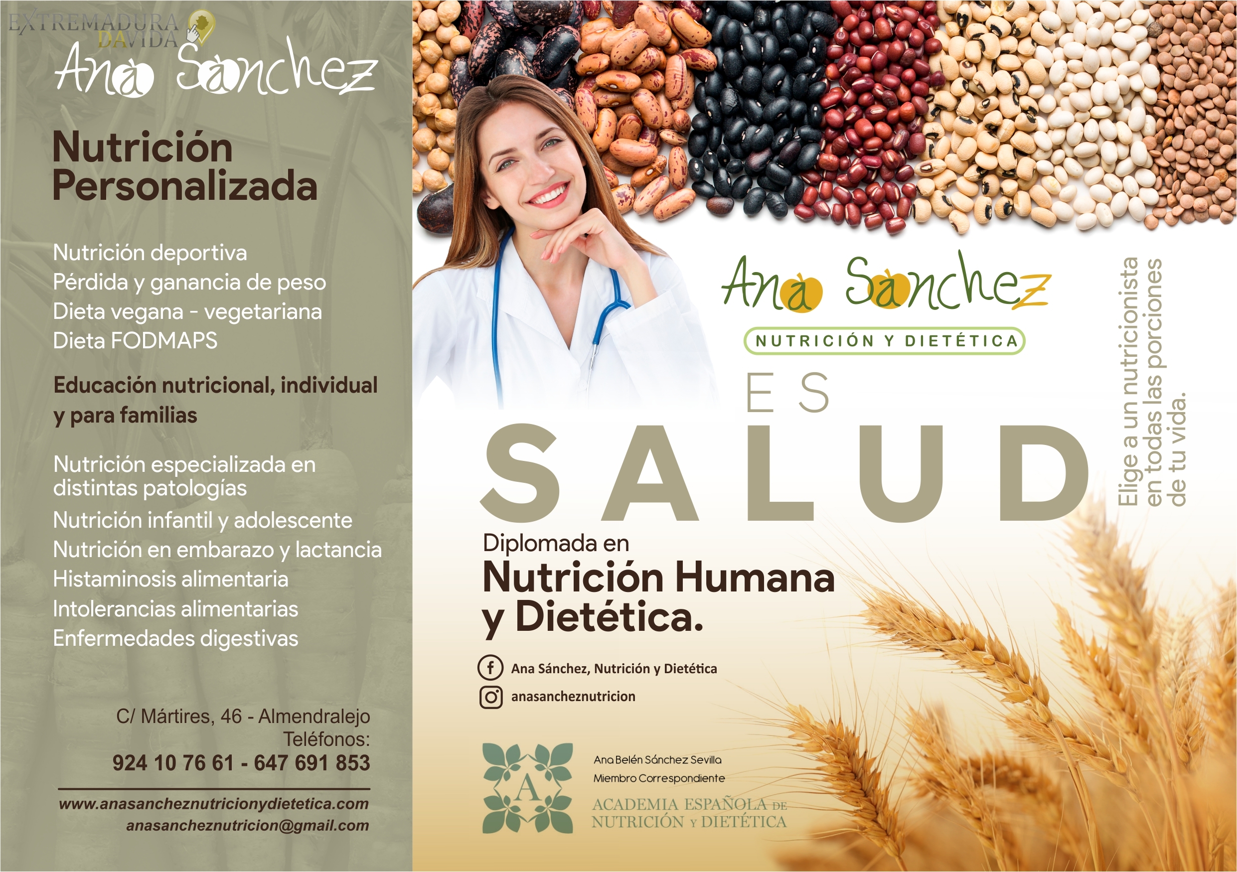 Nutrición personalizada en Almendralejo Ana Sánchez 