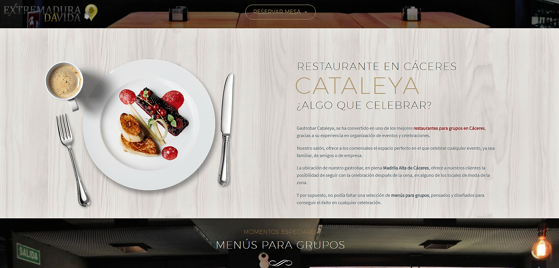Restaurante en Cáceres Cocina de autor Cataleya Gastrobar