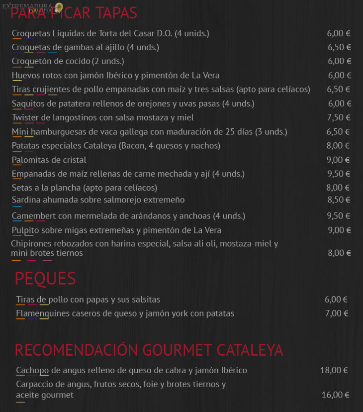 Restaurante en Cáceres Gastrobar Cataleya La Madrila 