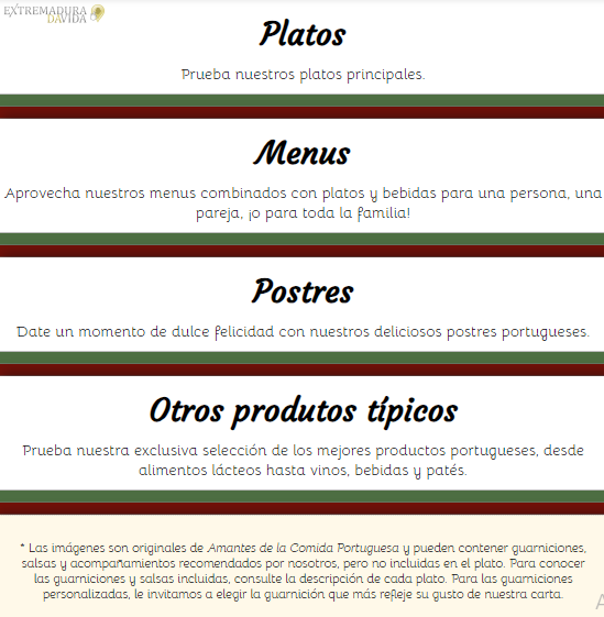 Carta Amantes de la comida Portuguesa en Merida Braseria Asador de Pollos