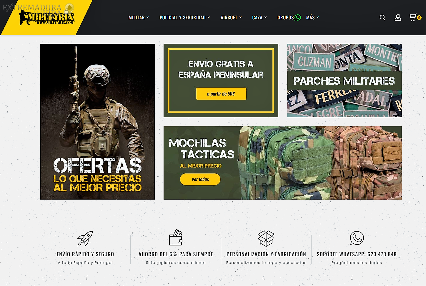 Comprar ropa militar caza en Extremadura Militarix 