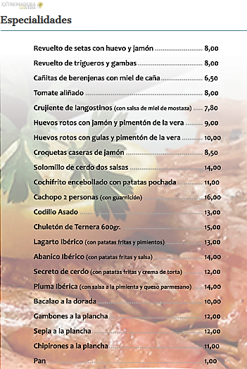 Donde comer bien en Cáceres