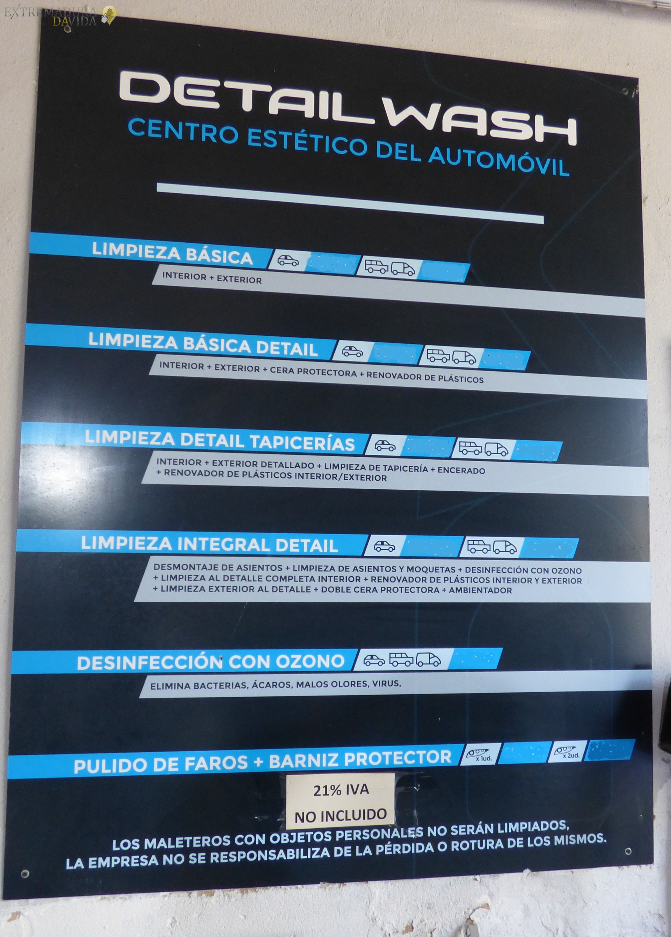 Lavadero para coches de alta gama en Extremadura Mérida coches furgones en Mérida Detai Wash